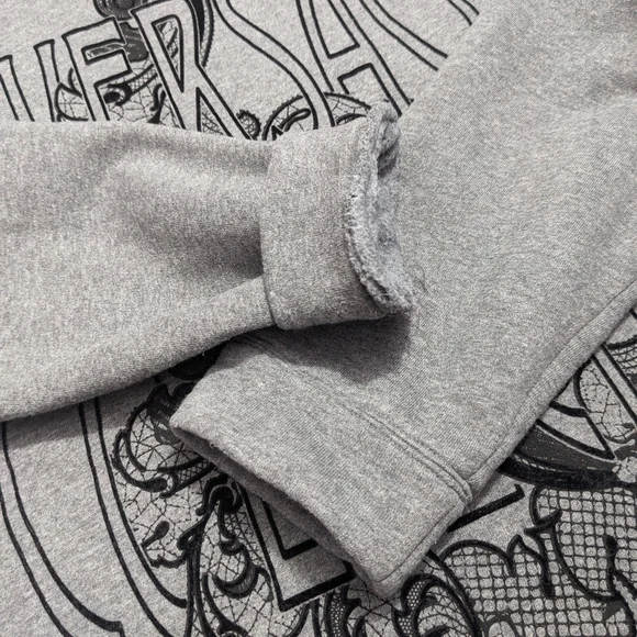 Versace Collection Gray Crewneck Sweatshirt with Black Graphic Logo - Picture 10 of 13